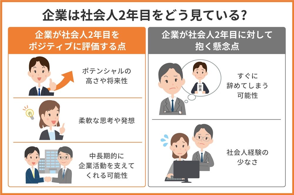 企業は社会人2年目をどう見ている?